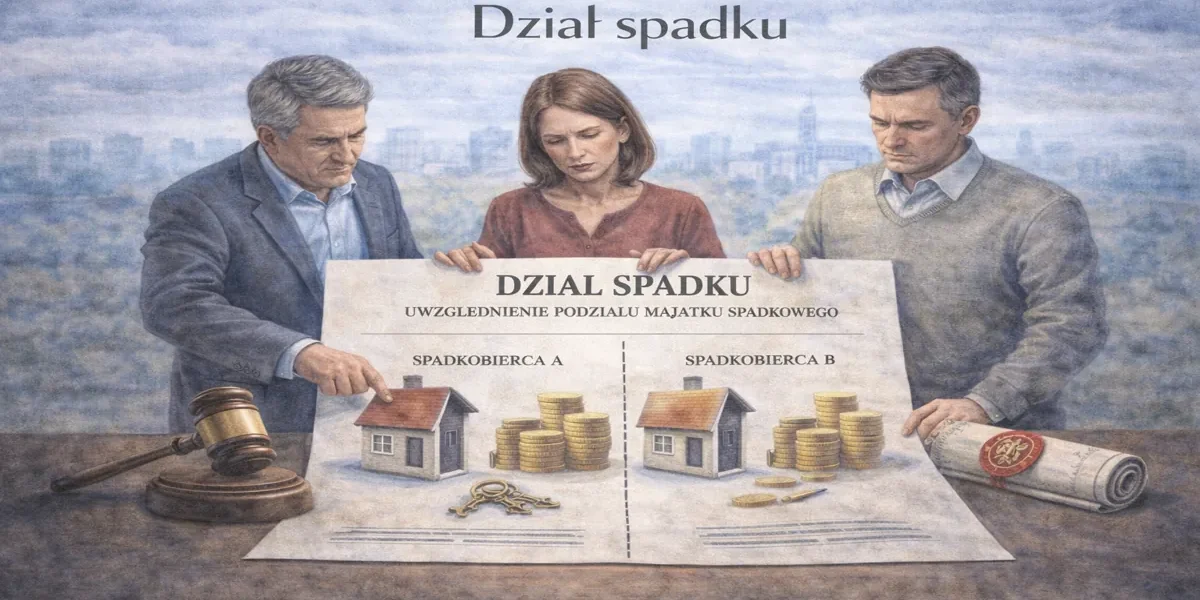 dział spadku podział majątku spadkowego ostrołęka spadkobiercy nieruchomość pieniądze