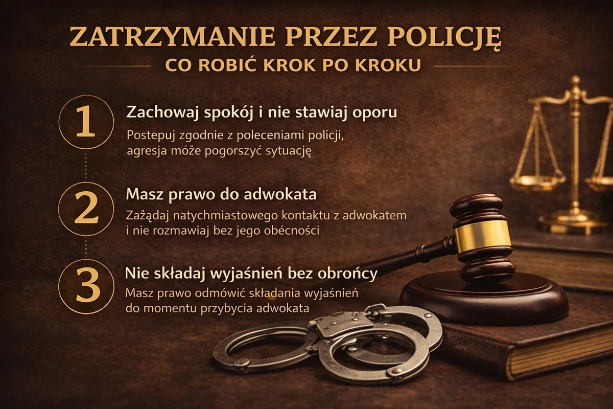 Zatrzymanie przez policję co robić krok po kroku – prawa zatrzymanego i pomoc adwokata